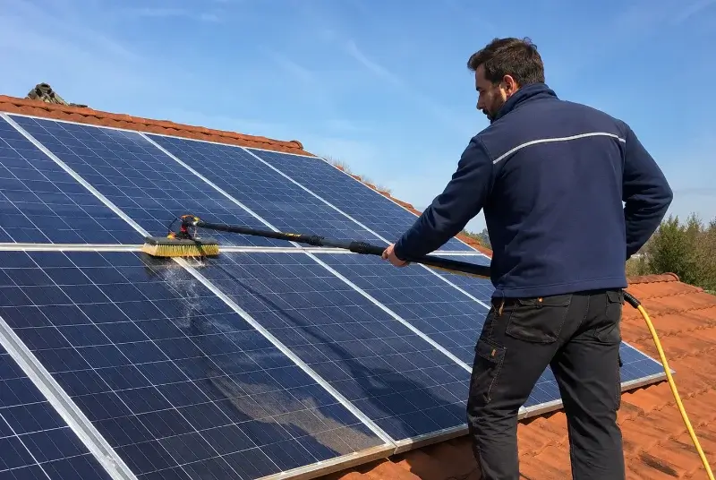 Nettoyage et entretien de panneaux solaires à Dolomieu